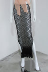 RUI hollow knitted half skirt RSS23KN13 ONYX black